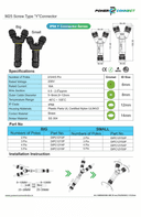 IP68 Y Type Waterproof Connectors