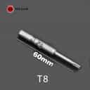 KE 802 Electric Screwdriver Bits Torx 6X60 T8 (Pack of 100)