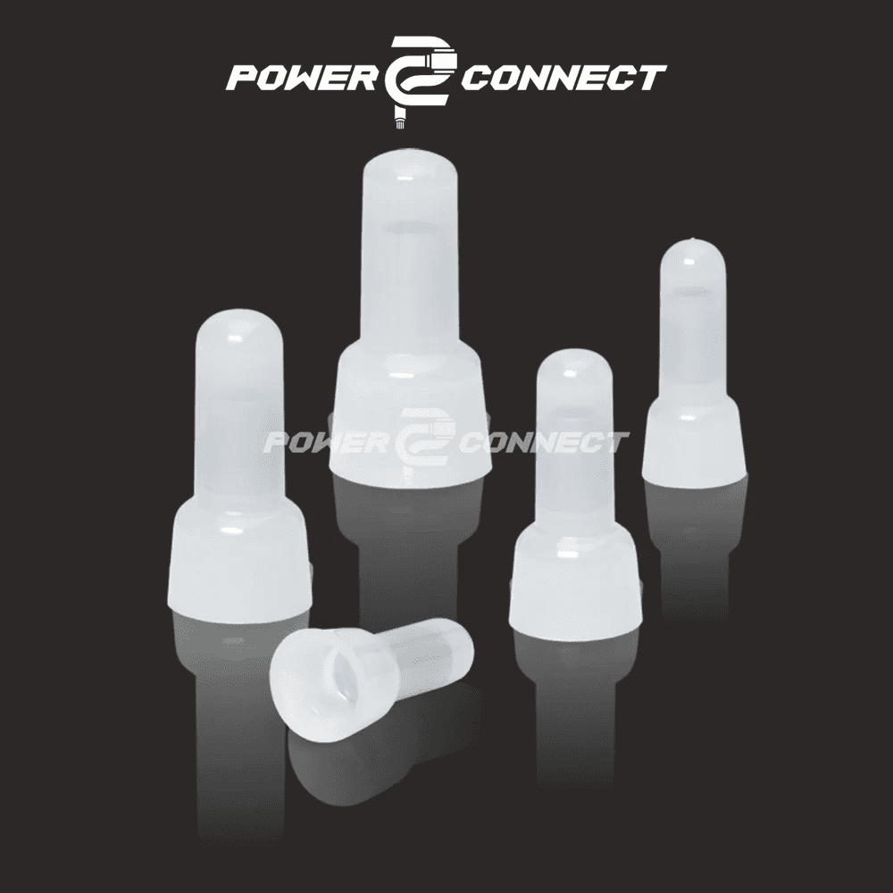White PVC Closed End Connector