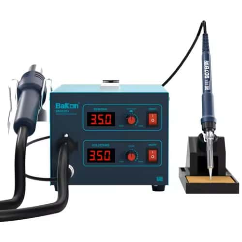 Bakon BK852D+ Soldering Iron Hot Air Gun De-soldering 2 In 1 Rework Station