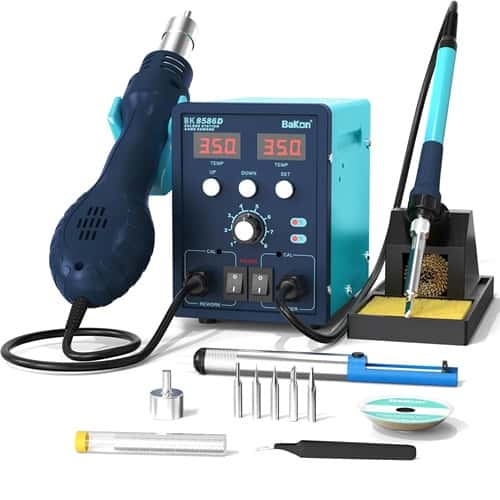 Bakon BK8586D Soldering Station 2-In-1 For Hot Air Rework Station Kit for Electronics