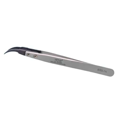 TW Pro ESD-7A Exchange Tip Electro Static Discharge Safe Stainless Tweezers Fine Curved Tips