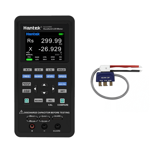Hantek 1833C LCR Meter- 100kHz + Kelvin Test Clip Tweezers