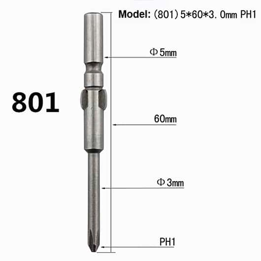 KE 801 Electric Screwdriver Bits 5X60X3 PH 1