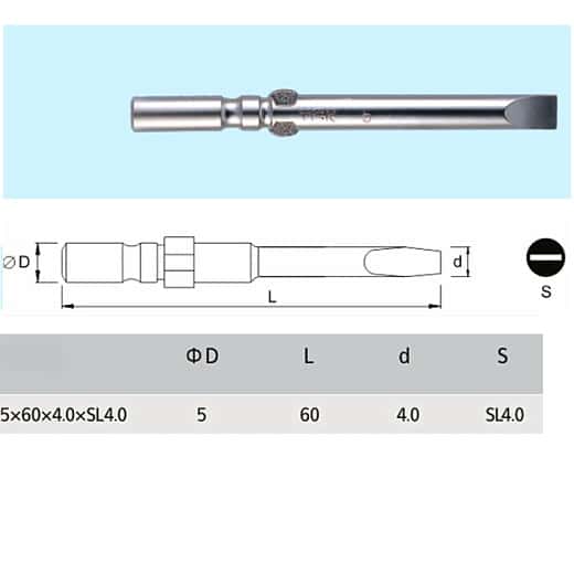 KE 801 Screwdriver Bit 5X60X4.0XSL4.0