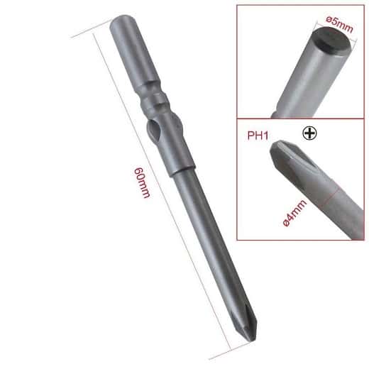 KE 801 Electric Screwdriver Bits 5X60X4 PH1
