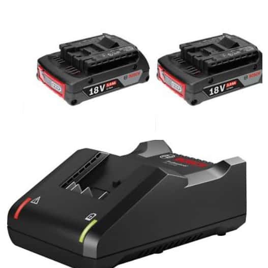 Bosch Starter Kit-  2x GBA 18V 2.0Ah and GAL 18V-40 Professional