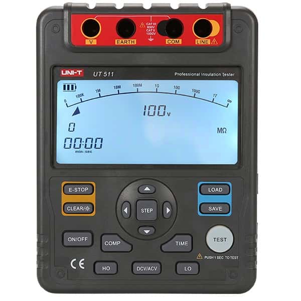 UNI-T UNI-T UT511 Insulation Resistance Tester - 1KV/ 10GOhm - Insulation Tester