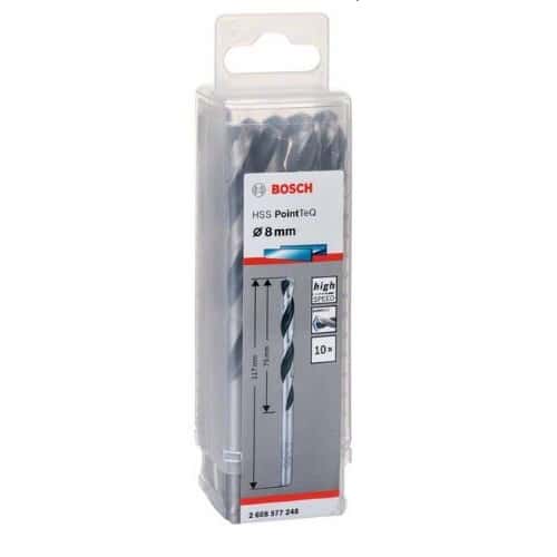 Bosch Bosch HSS Twist Drill Bit PointTeQ 8 mm (10 Pack) - Drilling Bits