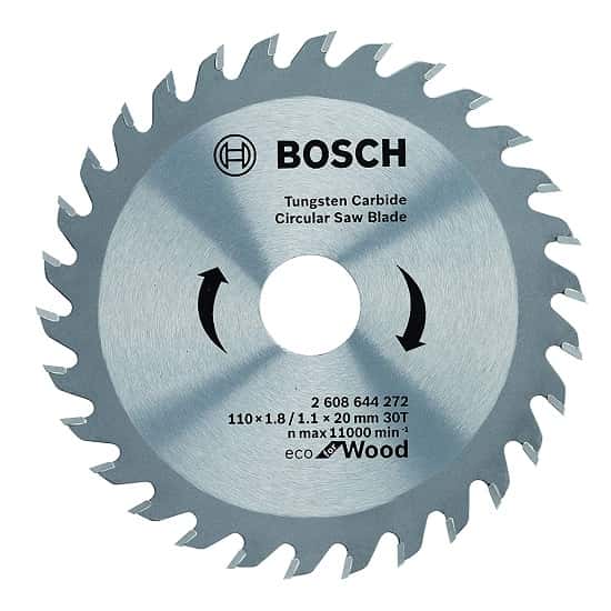 Bosch 2608644272 TCT Wood Circular Saw Blade, Eco Series (110 x 20, 30 Teeth)