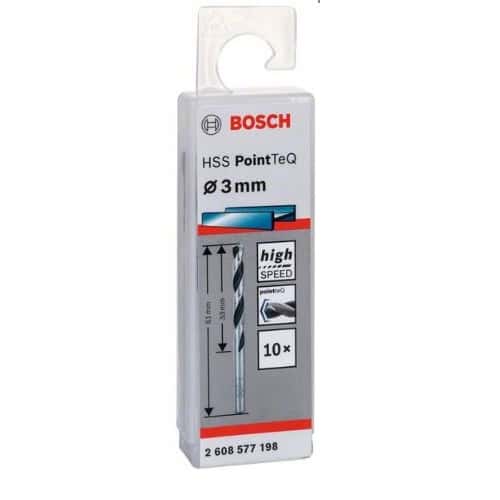 Bosch HSS Twist Drill Bit PointTeQ 3 mm (10 Pack)