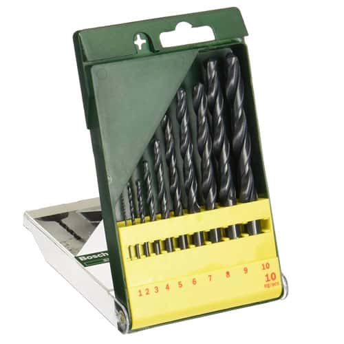 Bosch 10-piece HSS-R Metal Drill Bit Set