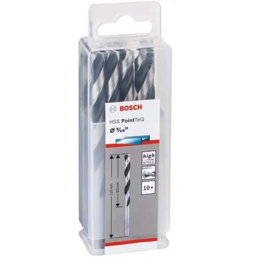 Bosch HSS Twist Drill Bit PointTeQ 5/16- (10 Pack)