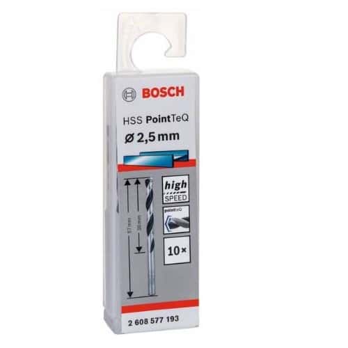 Bosch HSS Twist Drill Bit PointTeQ 2.5mm (10 Pack)