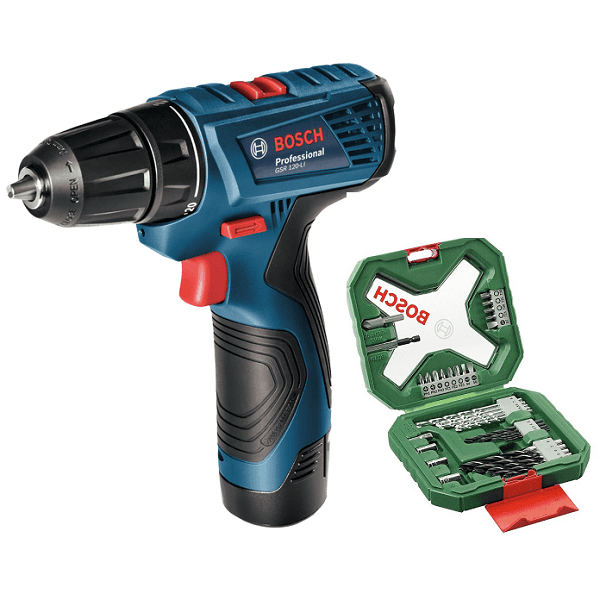 Bosch Bosch GSR120-Li Cordless Drill Driver With X-Line 38 Pc Kit - Electrical Screwdriver