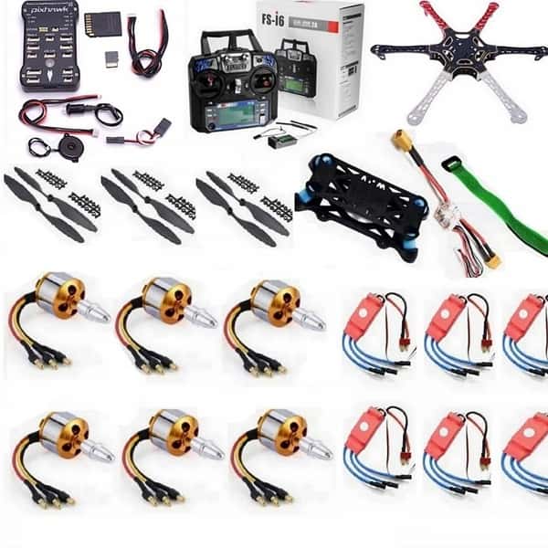 TWRobotics TWRobotics Hexacopter Drone Combo with Pixhawk Kit for beginner (Motor + ESC + Propeller + Flight Controller + Frame + TX-RX Flysky FSi6+ Power module + Belt) - Drone Kit