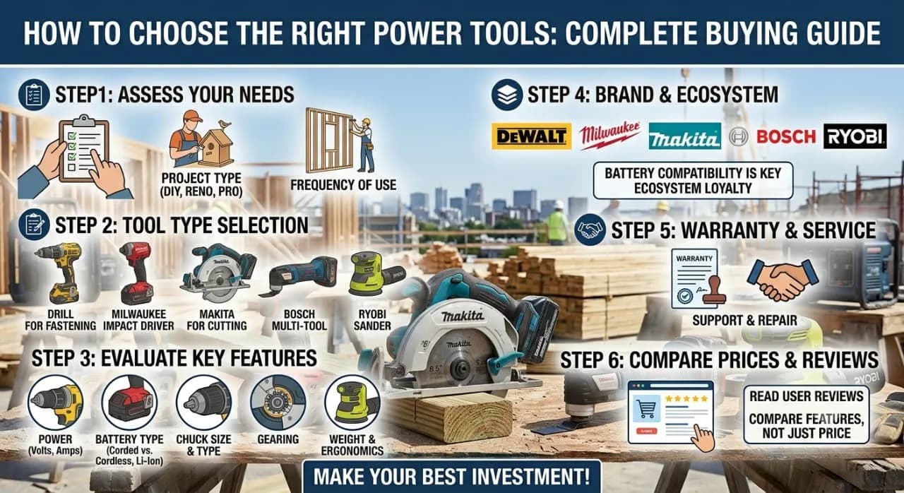 How to Choose the Right Power Tools: Complete Buying Guide