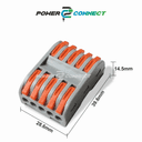 PCT-225 5 in 5 out Quick wire joint connector
