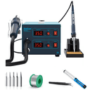 Bakon BK852D+ Soldering Iron Hot Air Gun De-soldering 2 In 1 Rework Station- Value Kit
