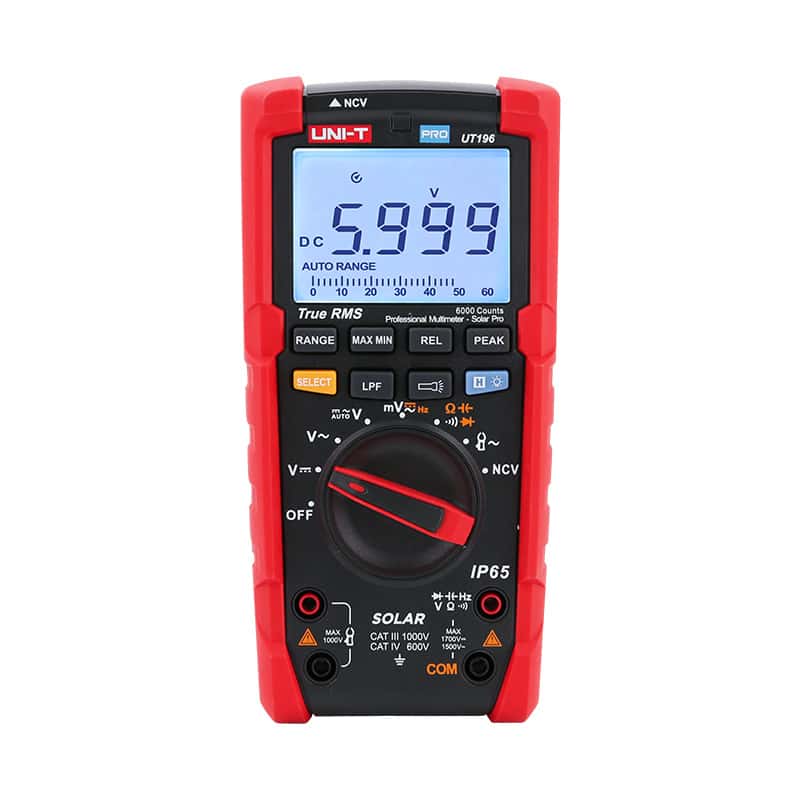 UNI-T UT196 1700V DC True RMS Professional Multimeter ā Solar Pro