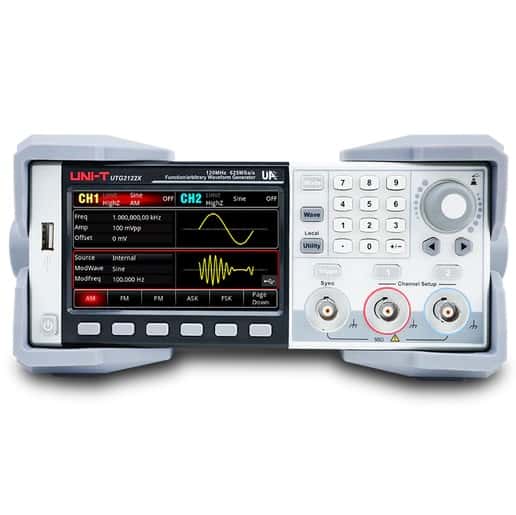 UNI-T UTG2122X Waveform Generator, 120 Mhz 2 Channel