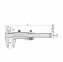Insize 1233-280 Vernier Calipers With Fine Adjustment