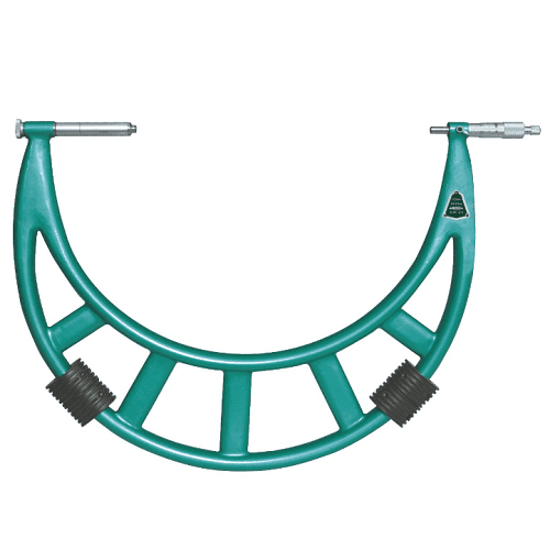 Insize Outside Micrometer With Extension Anvil Collar (Long Range) - 3205-400 (300-400MM