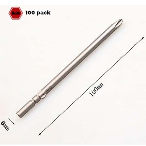 KE 802 Electric Screwdriver Bits 6x100 PH2 (Pack of 100)