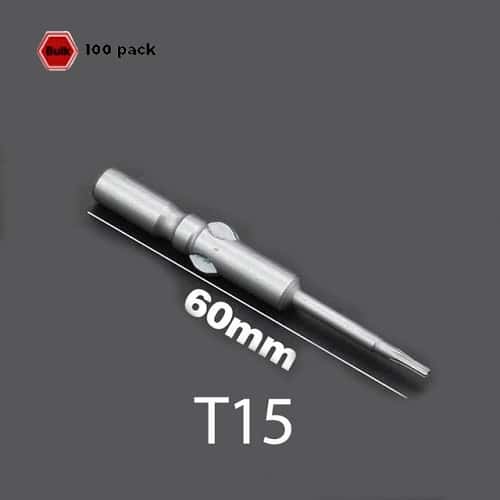 KE 802 Electric Screwdriver Bits Torx 6X60 T15 (Pack of 100)