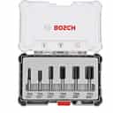 Bosch Router Bit Set 6 pcs Straight 8 mm shank