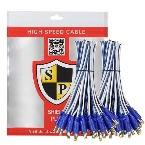 Shield Plus Dc male lead blue white-parallel (23/38) (Pack of 100 Pc)