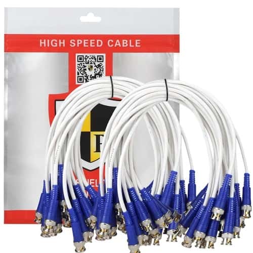 Shield Plus BNC to BNC lead blue white (23/38)(Pack of 100)