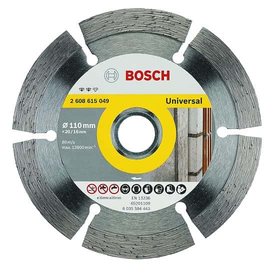 Bosch 2608615049 Diamond Cutting Disc, 110 x 20.16 x 10 mm