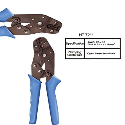 Ashwin Tools HT-7211 Open Barrel Type Terminals Crimping Tool
